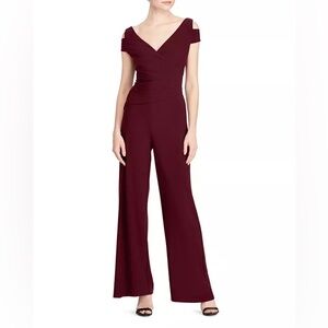 ralph lauren jumpuit in burgundy
